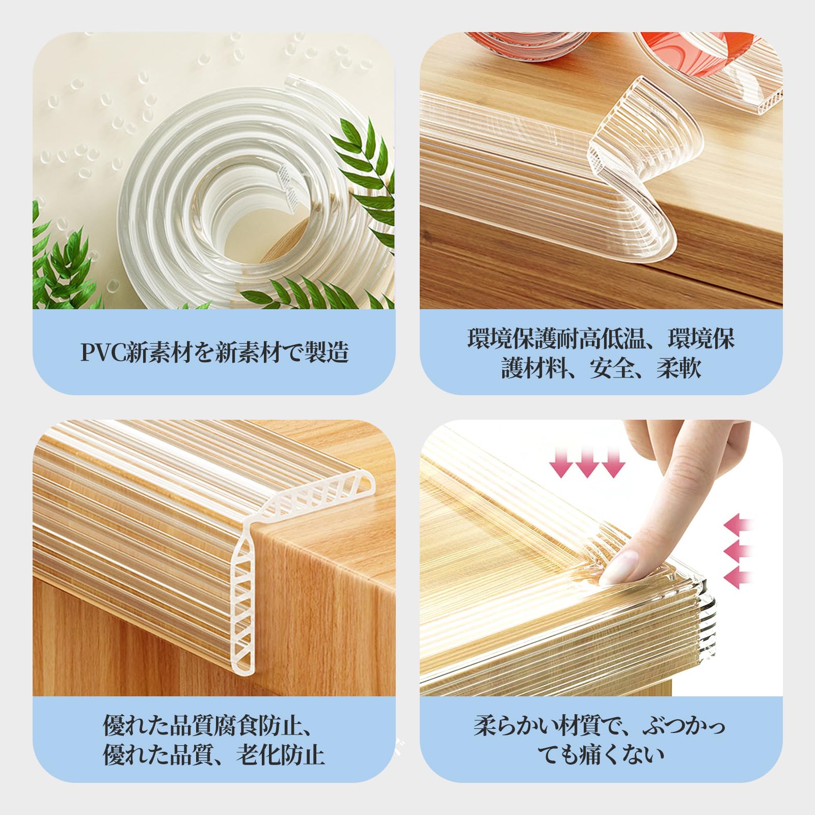 Amazon.co.jp: Coollooda コーナークッション (長2M×幅3CM) コーナー